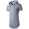Short-Sleeve-Grey-Colour-Fleece-Hoodie-For-Men Moisture-Wicking Hoodie